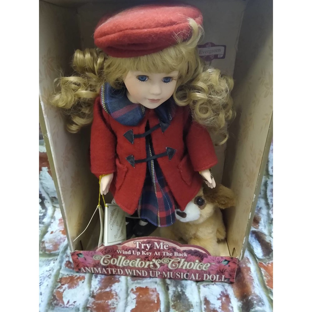 Vintage Collectors Choice Animated Wind Up Christmas Doll New in Box